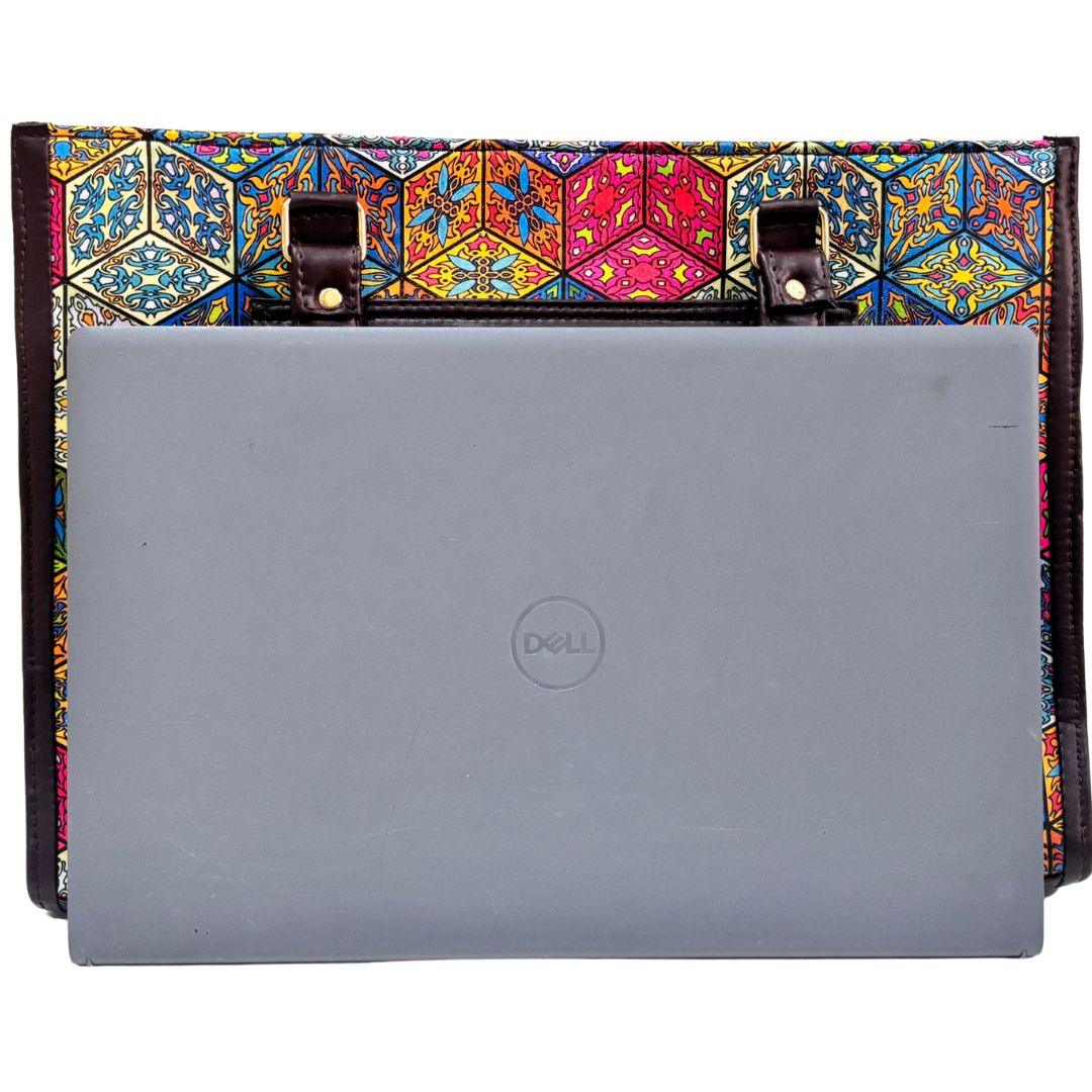Handcrafted Rajasthani Pattern Laptop Tote Bag - The House of RajPadmini