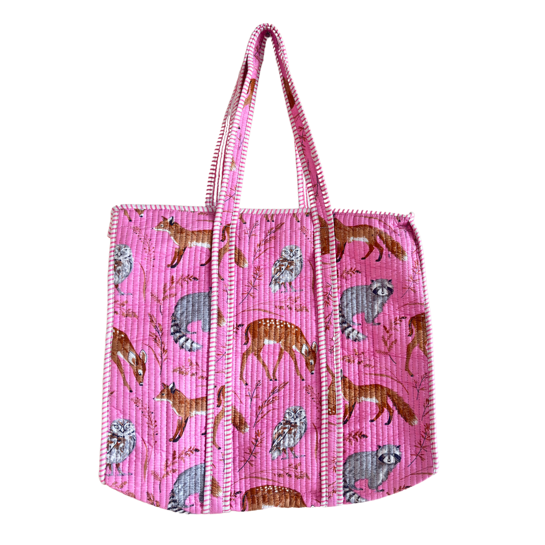 The Bazaar Bhoot Edition:- Premium Cotton Quilted Shopping Tote Bag