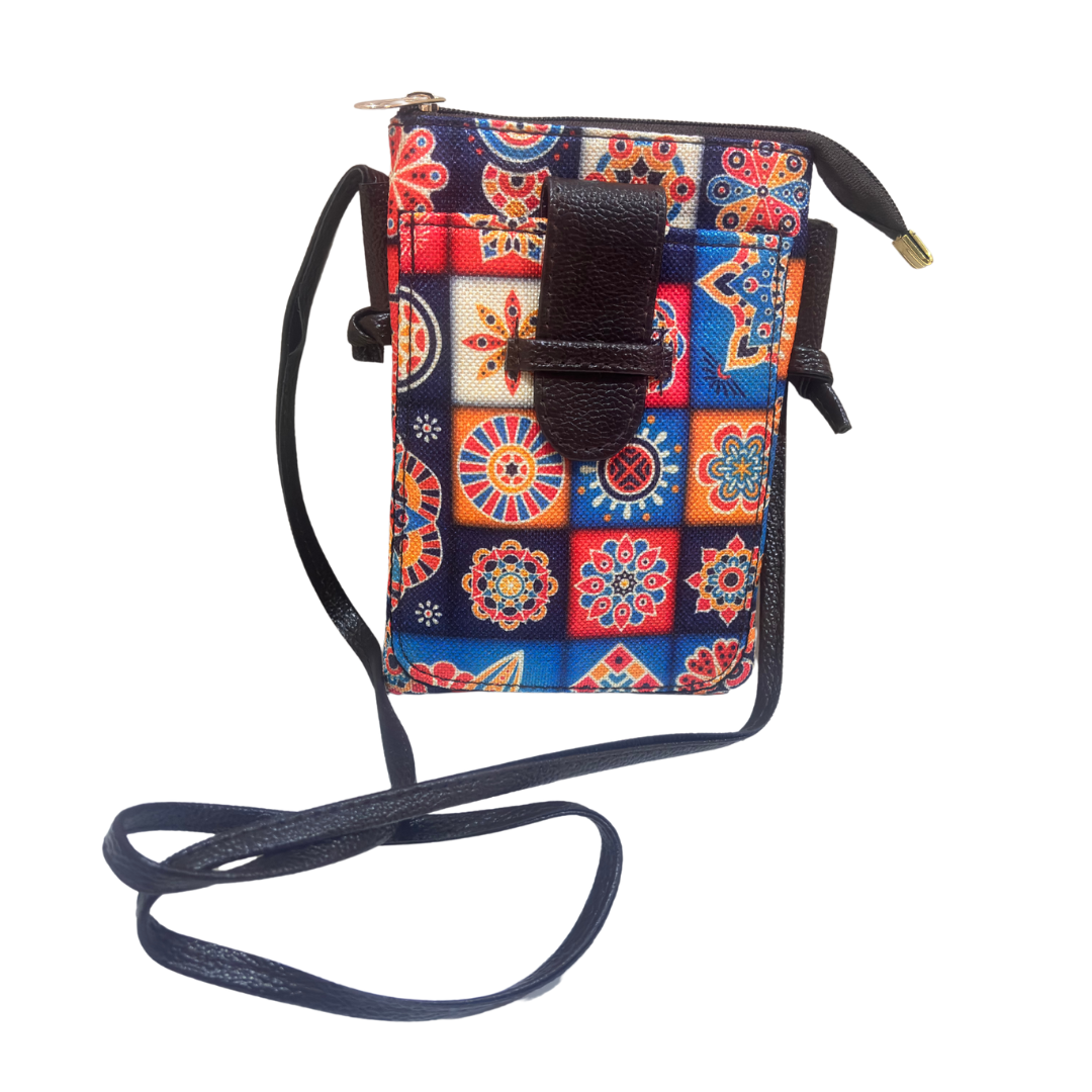 The DoorSanchaar Edition:- Women's Printed Mobile Sling Bag