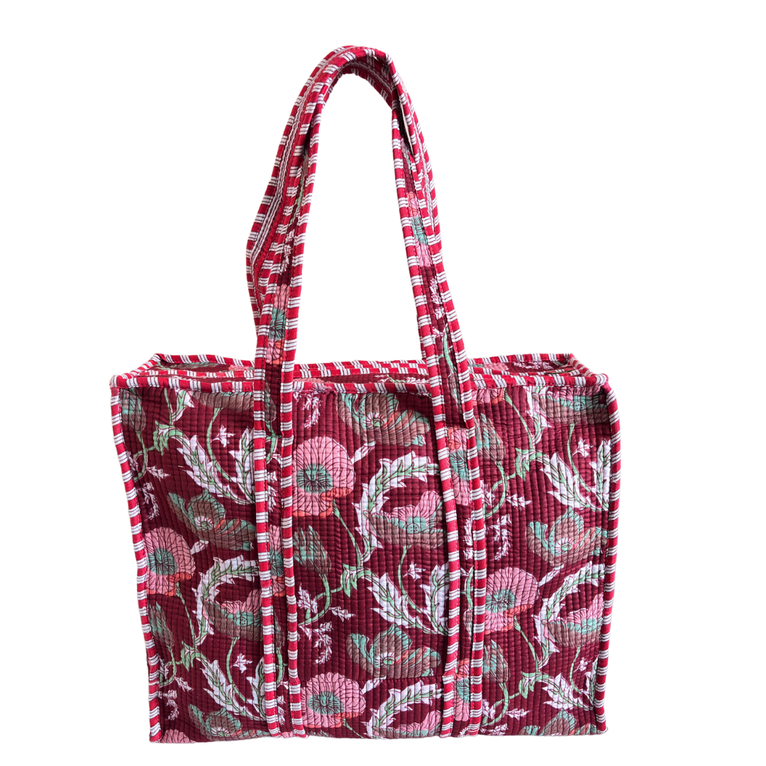 The Bazaar Bhoot Edition:- Premium Cotton Quilted Shopping Tote Bag