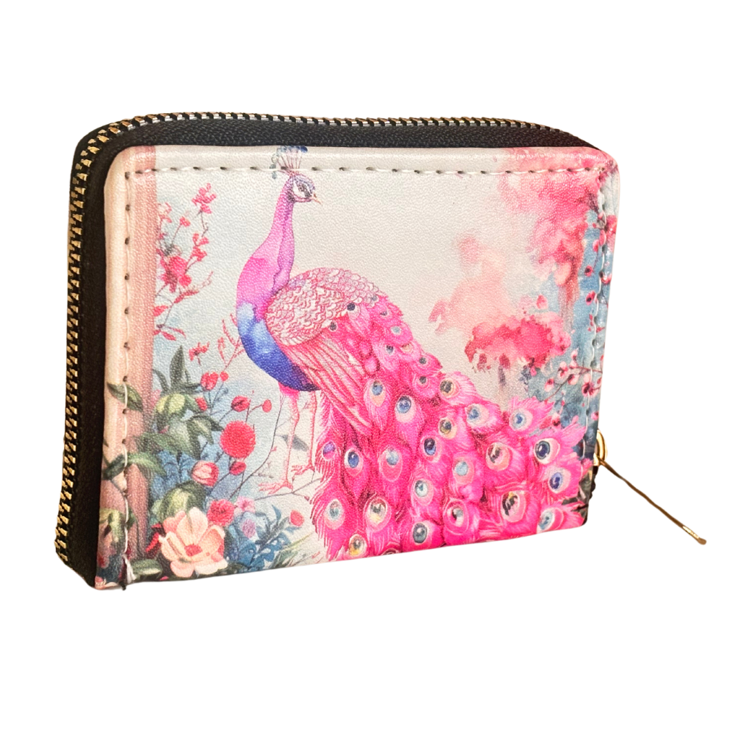 Women's Paisa Wasool Ethnic Patterned Peacock Coin Wallet - The House of RajPadmini
