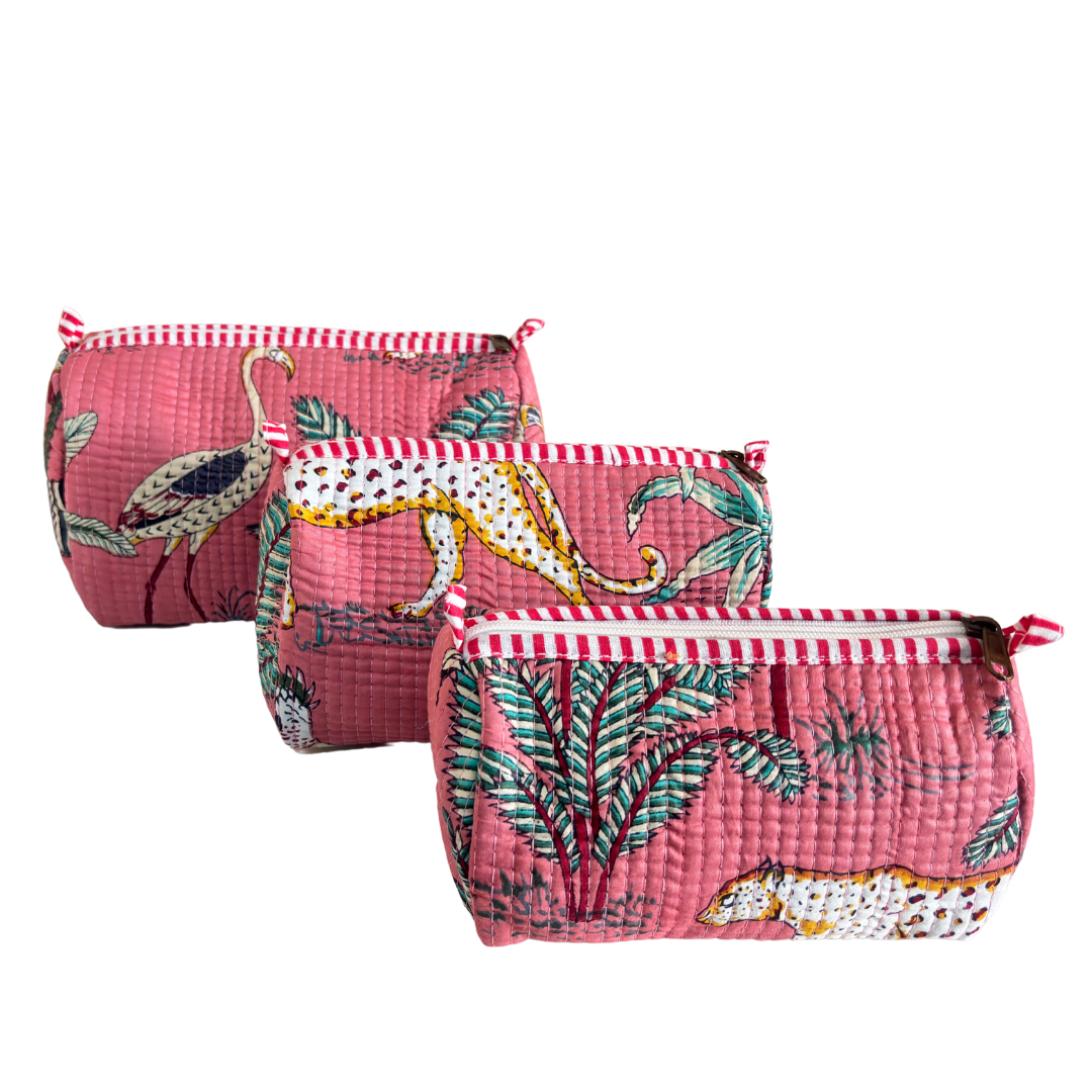 The Alfred Edition Travel Accessory:- Premium Handcrafted Waterproof Quilted Cotton Beauty/Travel Organizer Bag for Men & Women