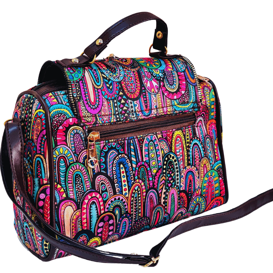 Multicolour Printed Sling Bag - The House of RajPadmini