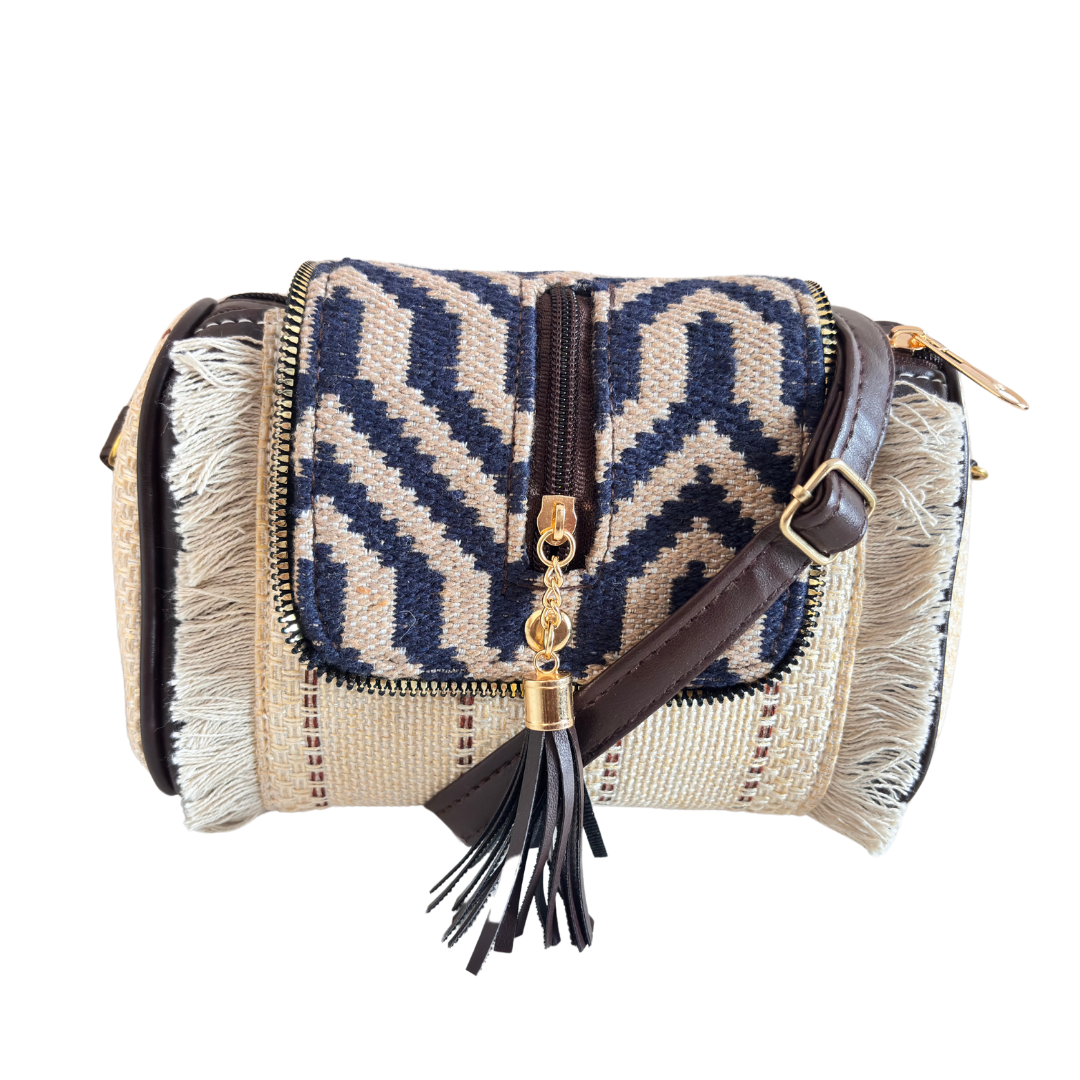 The Bohemian Pearl White Crossbody Sling Bag