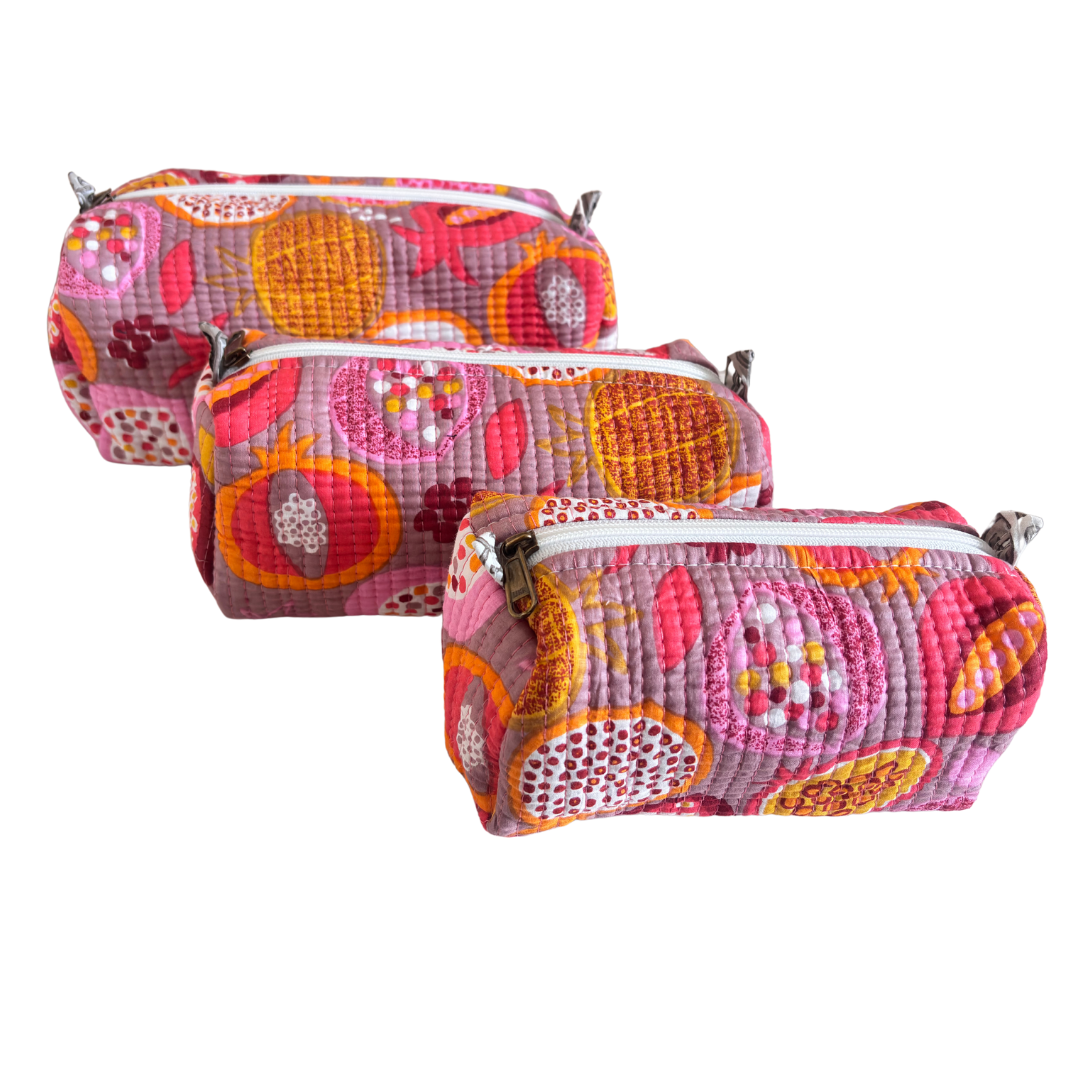 The Alfred Edition Travel Accessory:- Premium Handcrafted Waterproof Quilted Cotton Beauty/Travel Organizer Bag for Men & Women