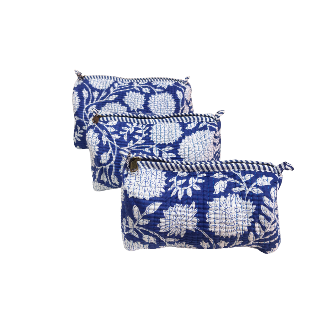 The Alfred Edition Travel Accessory:- Premium Handcrafted Waterproof Quilted Cotton Beauty/Travel Organizer Bag for Men & Women