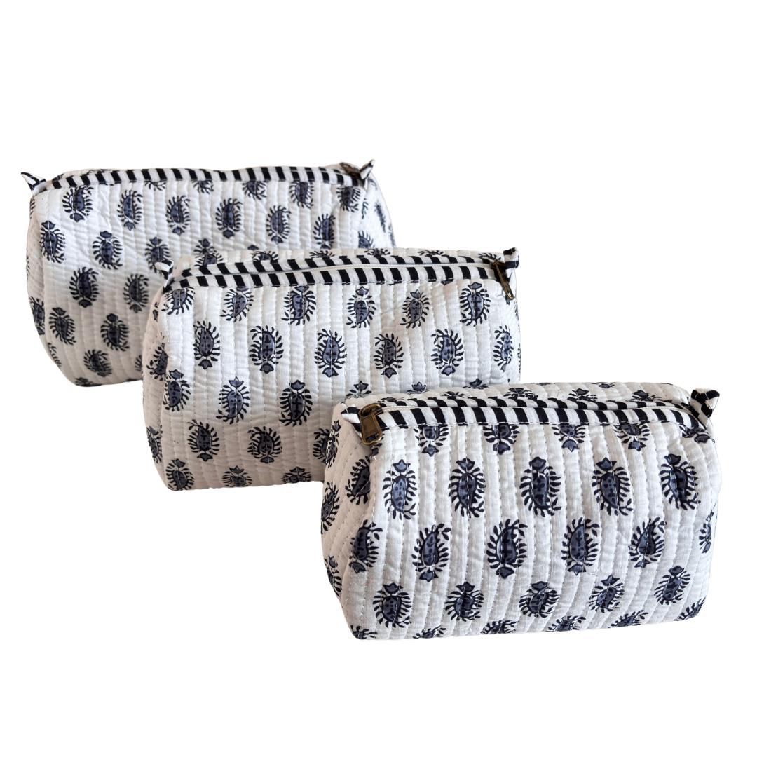 The Alfred Edition Travel Accessory:- Premium Waterproof Quilted Cotton Beauty/Travel Organizer Bag for Men & Women