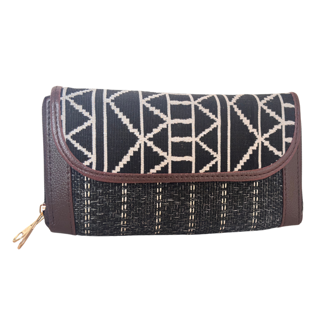 The Hamsafar Edition:- Women's Ethnic Jute Fabric Wallet with Double Partition