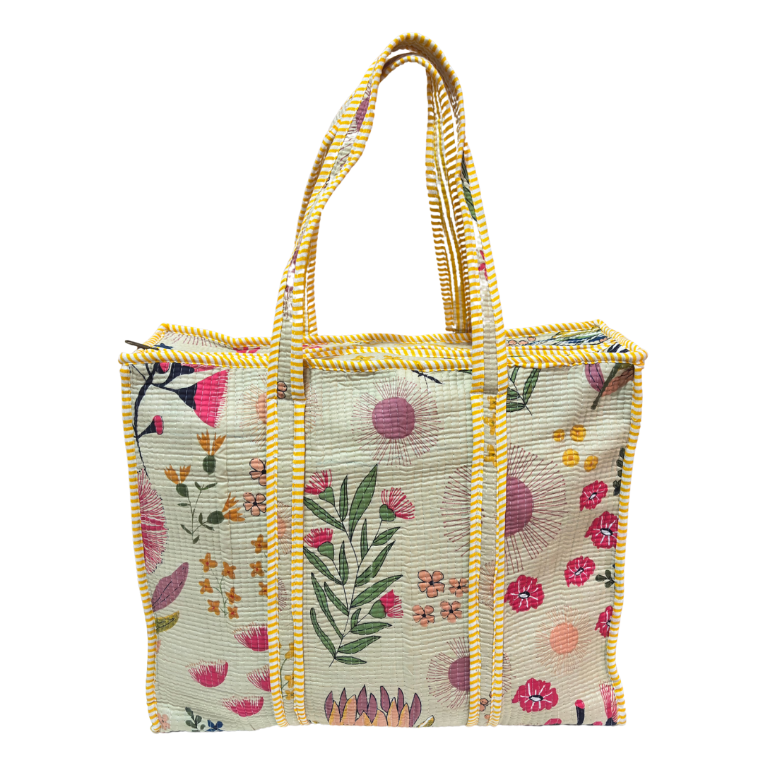 The Bazaar Bhoot Edition:- Premium Cotton Quilted Shopping Tote Bag