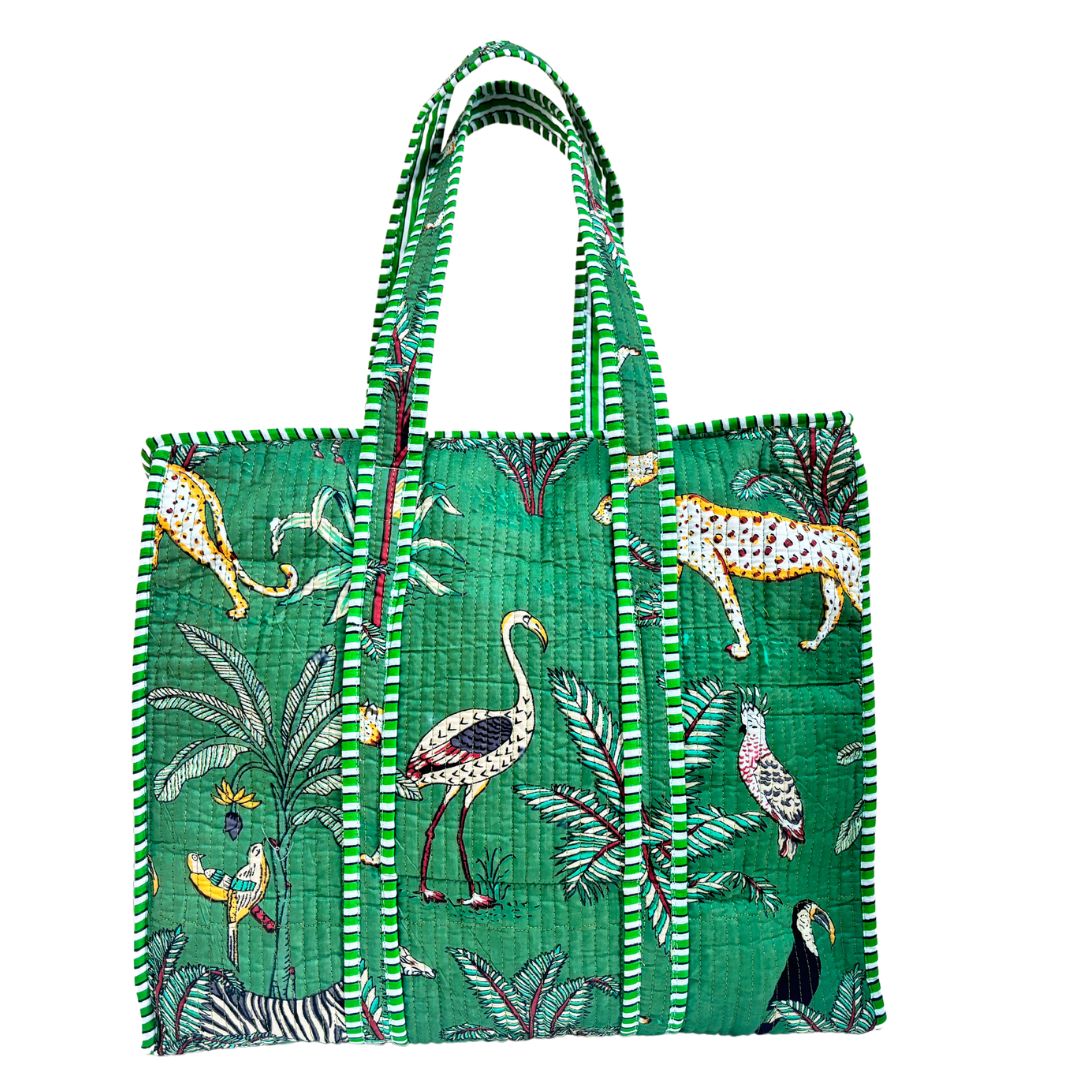 The Bazaar Bhoot Edition:- Premium Cotton Quilted Shopping Tote Bag