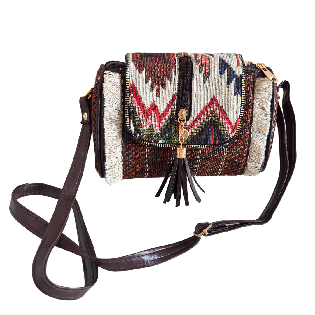 The Bohemian Coffee Brown Crossbody Sling Bag