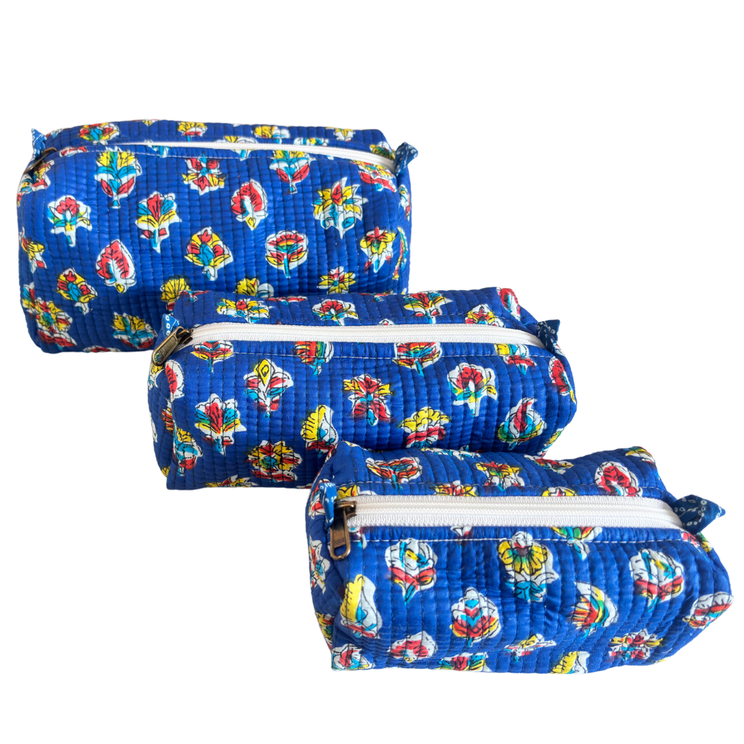 The Alfred Edition Travel Accessory:- Premium Handcrafted Waterproof Quilted Cotton Beauty/Travel Organizer Bag for Men & Women