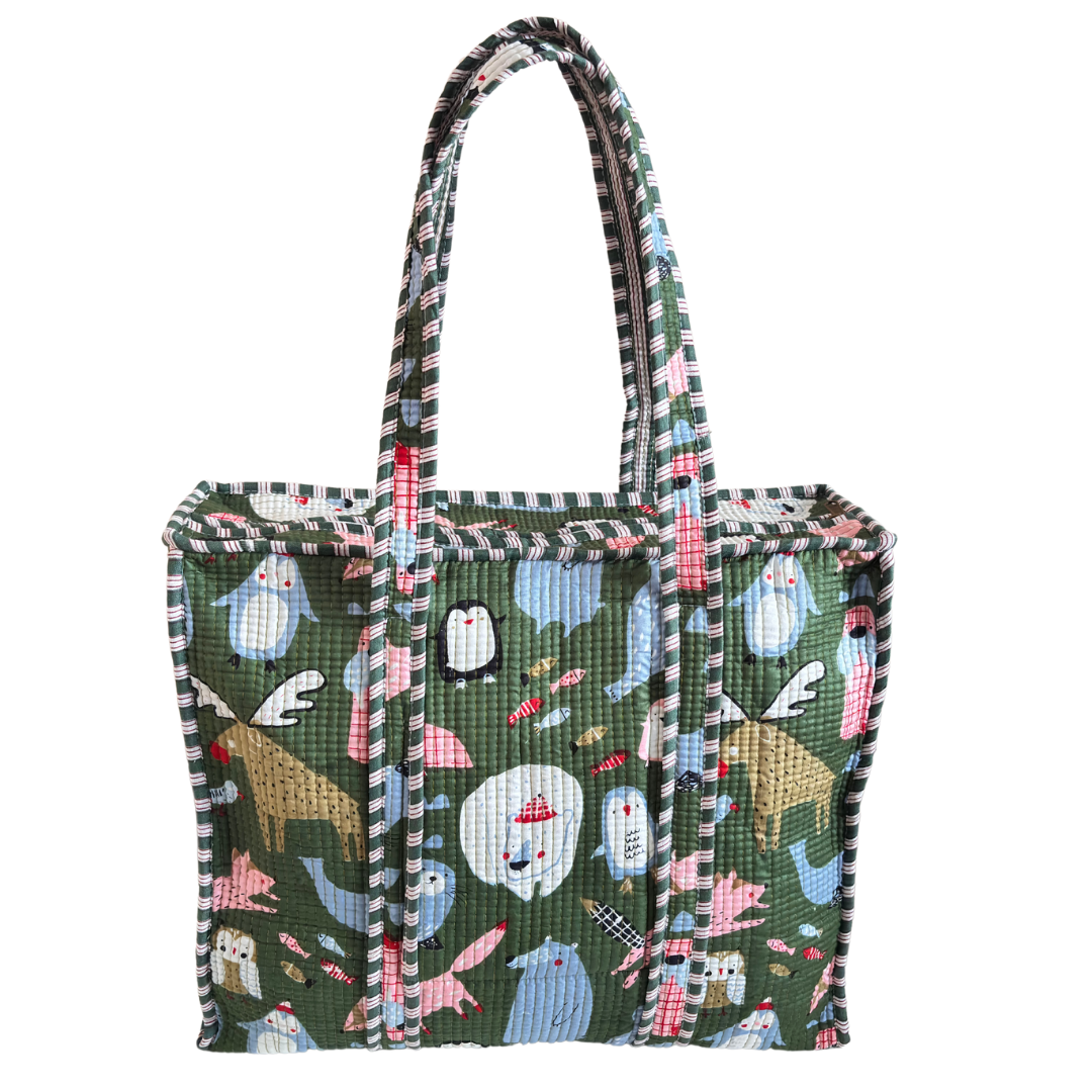 The Bazaar Bhoot Edition:- Premium Cotton Quilted Shopping Tote Bag
