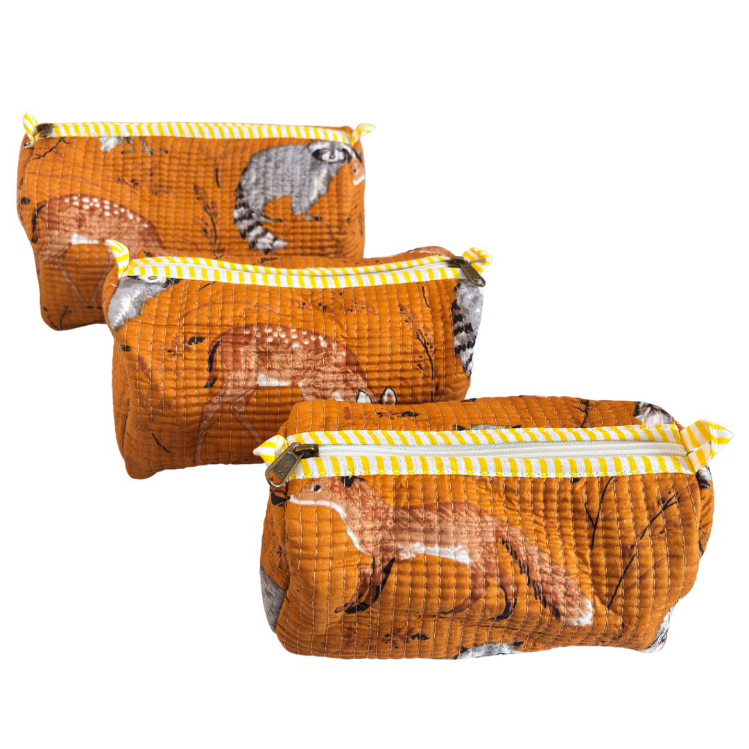 The Alfred Edition Travel Accessory:- Premium Handcrafted Waterproof Quilted Cotton Beauty/Travel Organizer Bag for Men & Women