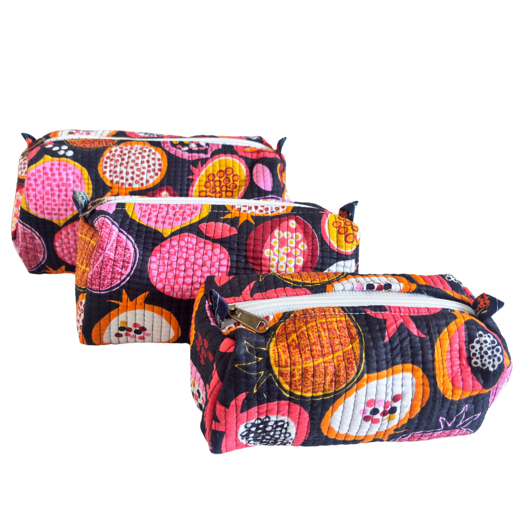 The Alfred Edition Travel Accessory:- Premium Handcrafted Waterproof Quilted Cotton Beauty/Travel Organizer Bag for Men & Women