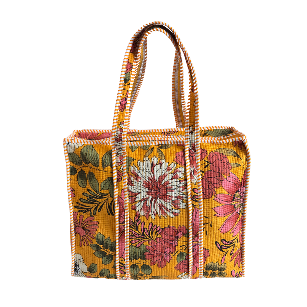 The Bazaar Bhoot Edition:- Premium Cotton Quilted Shopping Tote Bag
