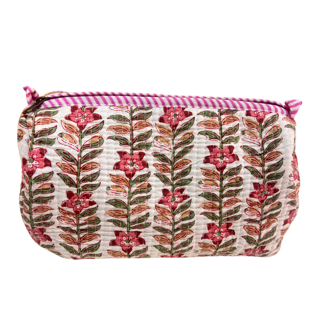 The Alfred Edition Travel Accessory:- Premium Handcrafted Waterproof Quilted Cotton Beauty/Travel Organizer Bag for Men & Women