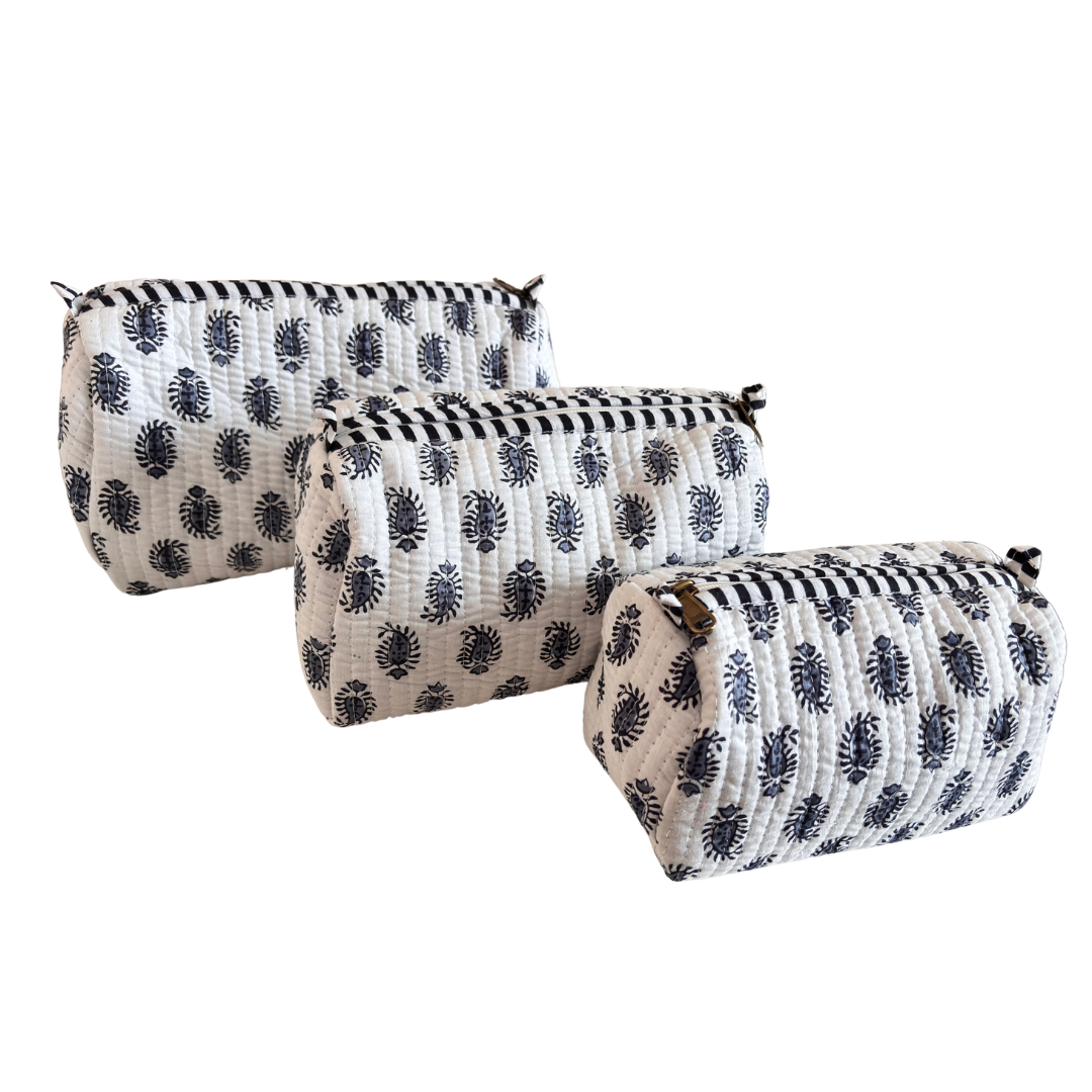 The Alfred Edition Travel Accessory:- Premium Waterproof Quilted Cotton Beauty/Travel Organizer Bag for Men & Women