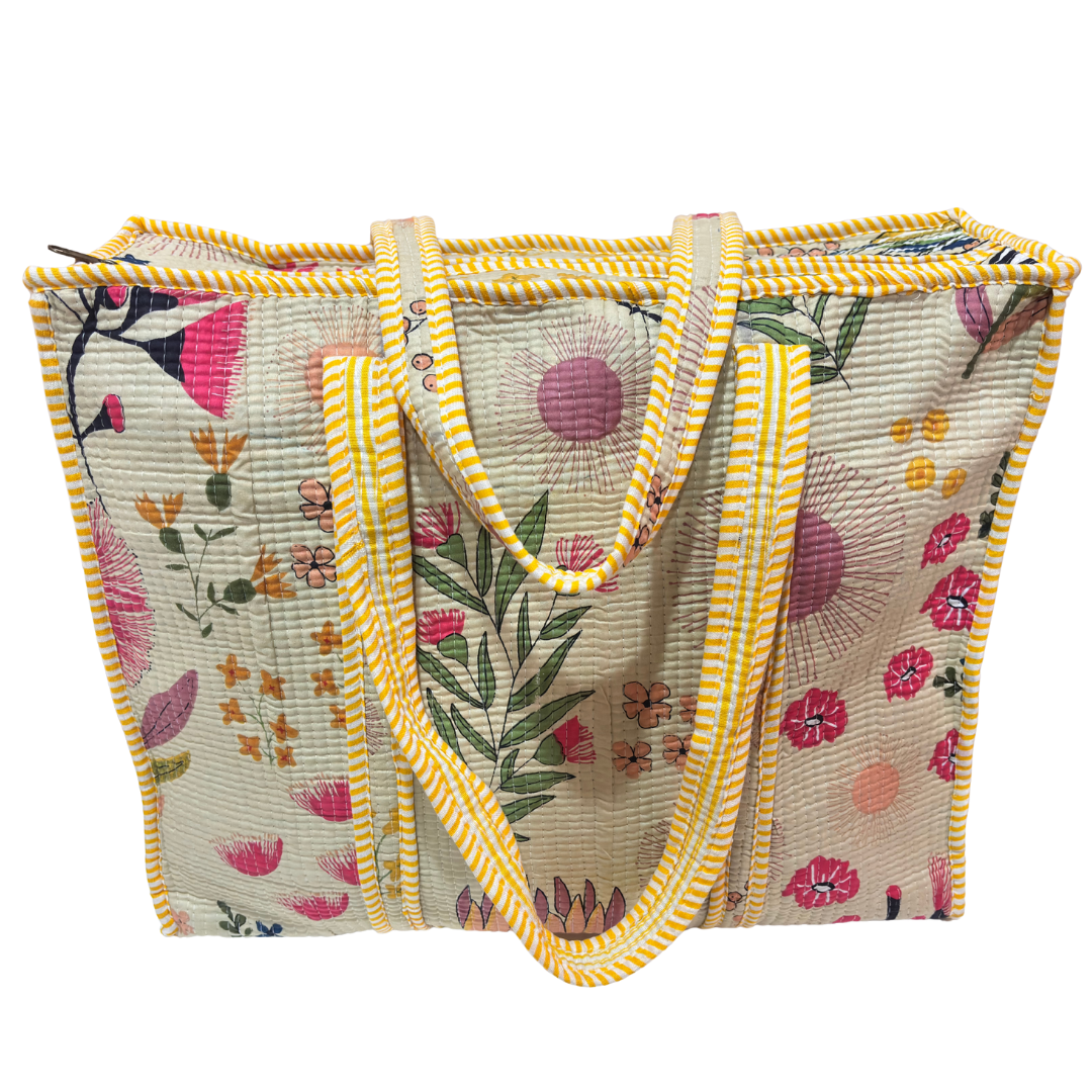 The Bazaar Bhoot Edition:- Premium Cotton Quilted Shopping Tote Bag
