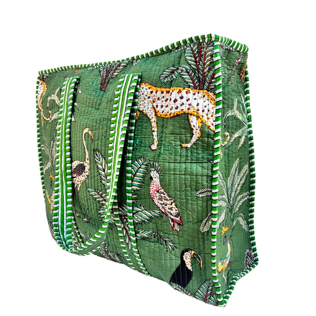The Bazaar Bhoot Edition:- Premium Cotton Quilted Shopping Tote Bag