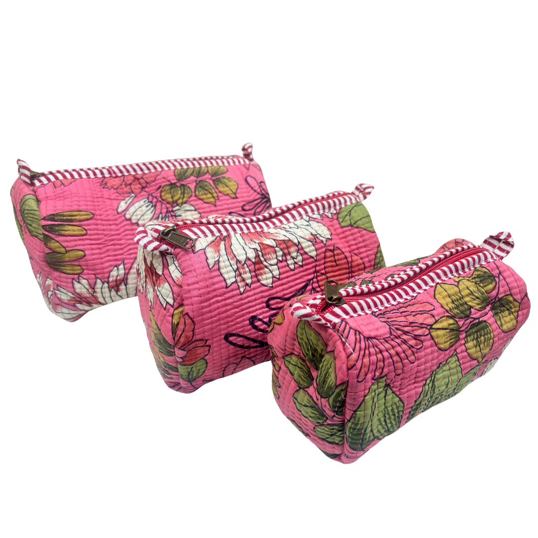 The Alfred Edition Travel Accessory:- Premium Handcrafted Waterproof Quilted Cotton Beauty/Travel Organizer Bag for Men & Women