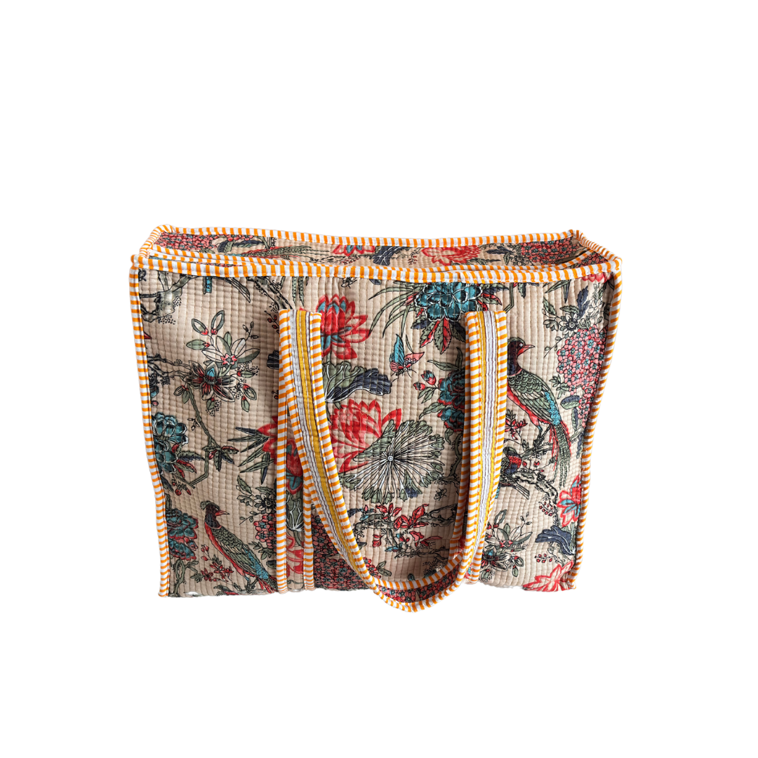 The Bazaar Bhoot Edition:- Premium Cotton Quilted Shopping Tote Bag