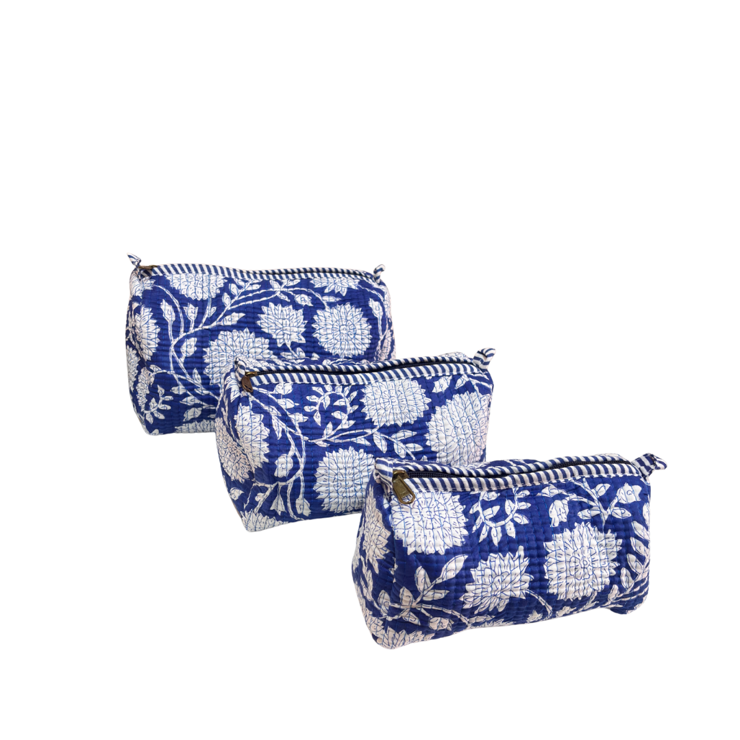 The Alfred Edition Travel Accessory:- Premium Handcrafted Waterproof Quilted Cotton Beauty/Travel Organizer Bag for Men & Women