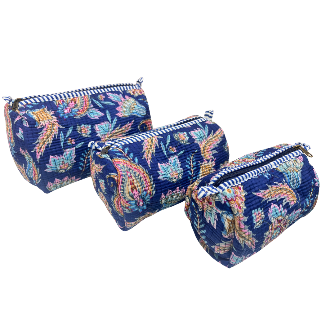 The Alfred Edition Travel Accessory:- Premium Handcrafted Waterproof Quilted Cotton Beauty/Travel Organizer Bag for Men & Women