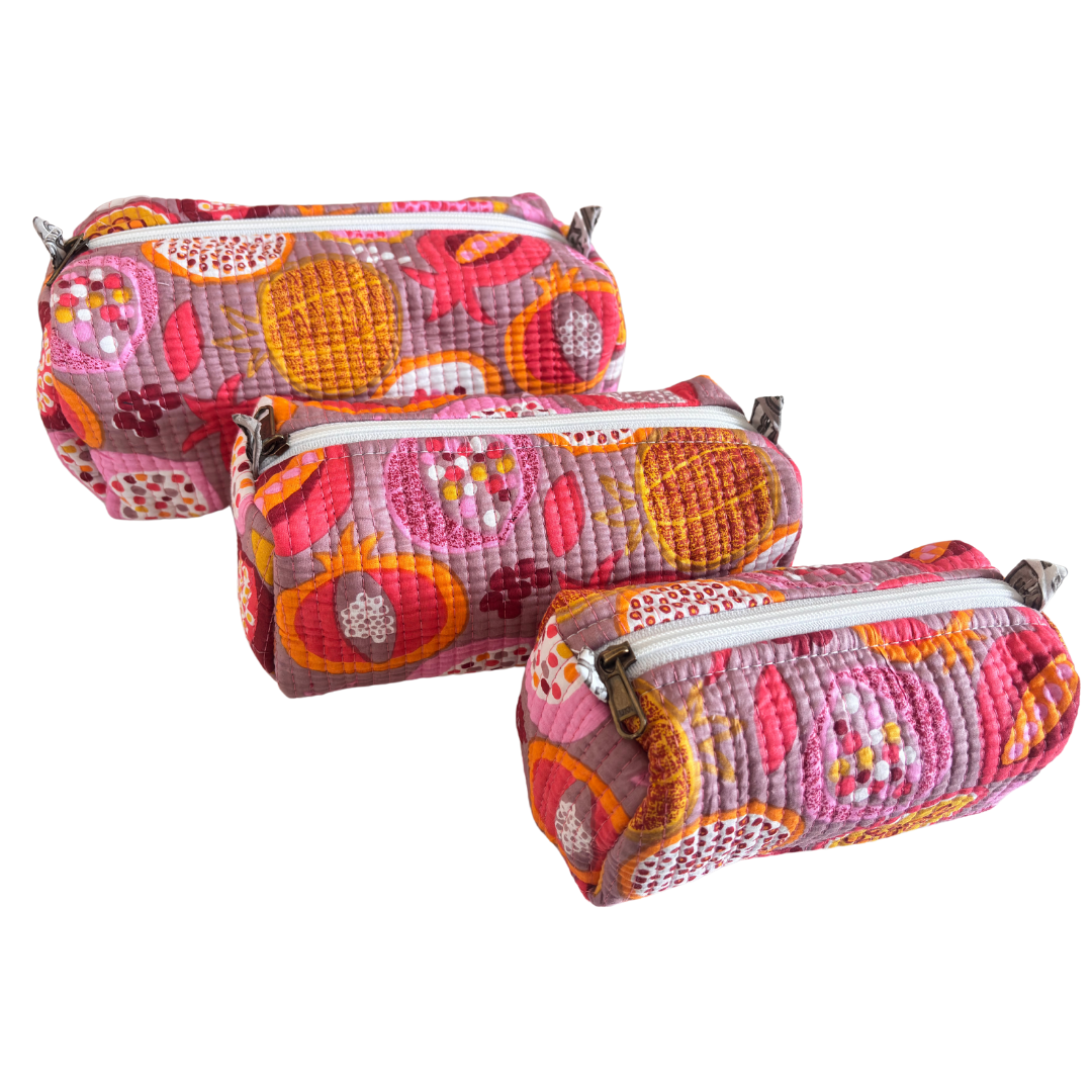 The Alfred Edition Travel Accessory:- Premium Handcrafted Waterproof Quilted Cotton Beauty/Travel Organizer Bag for Men & Women