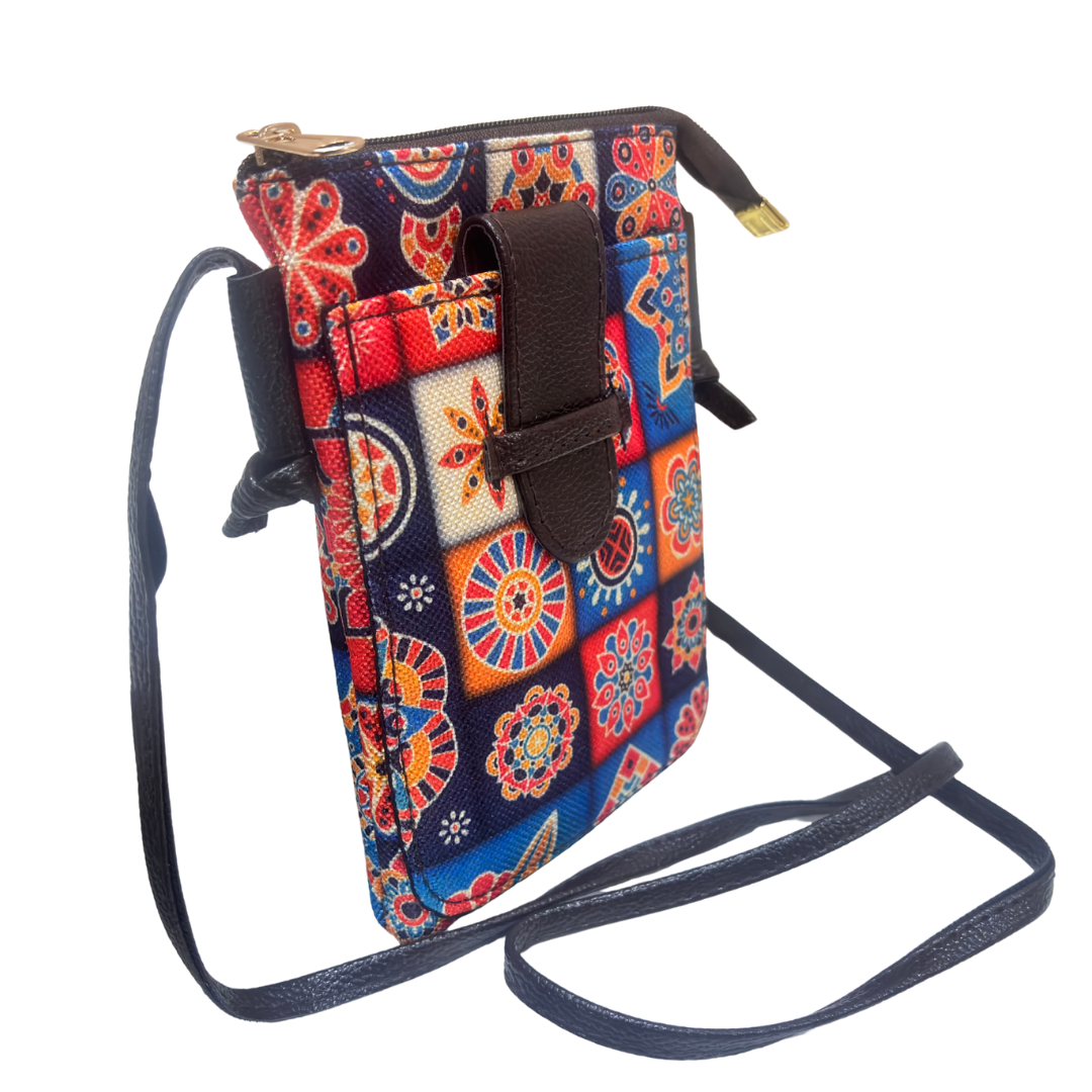 The DoorSanchaar Edition:- Women's Printed Mobile Sling Bag