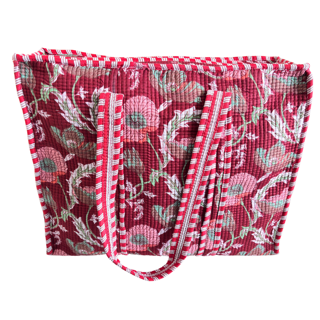 The Bazaar Bhoot Edition:- Premium Cotton Quilted Shopping Tote Bag