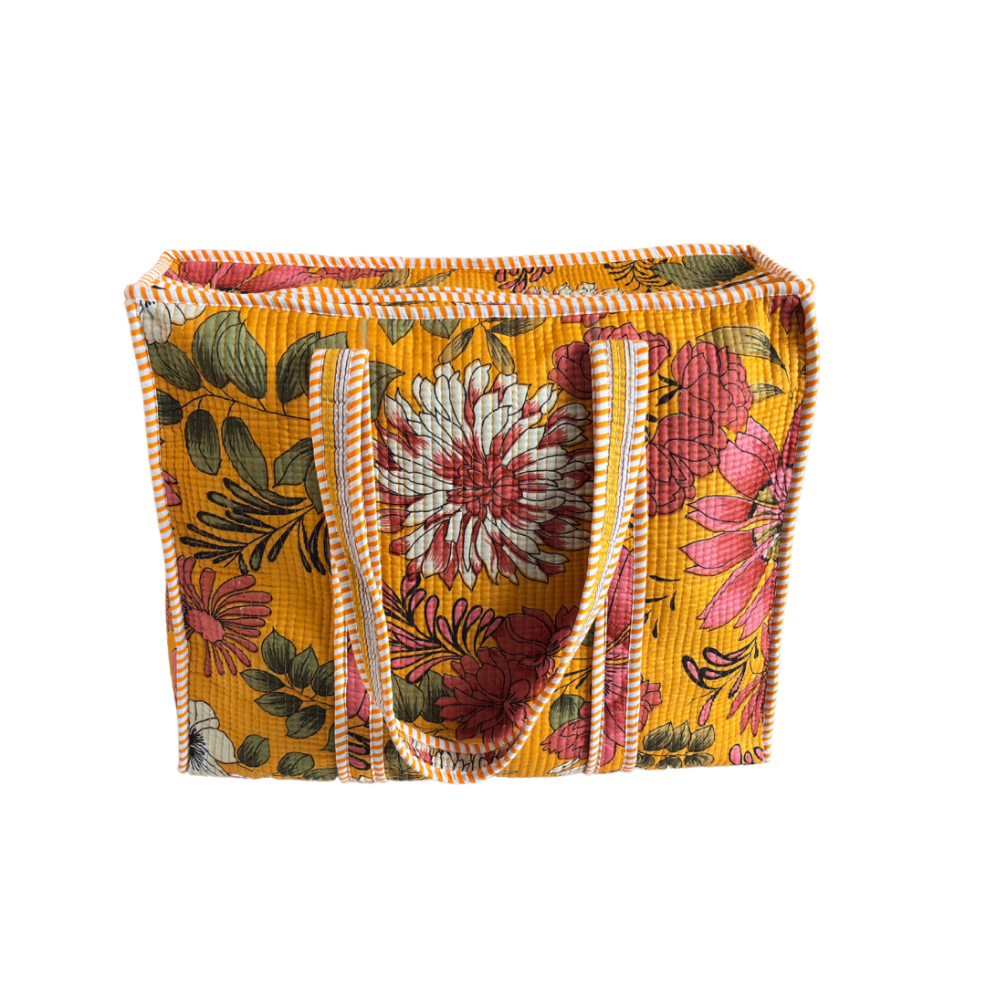 The Bazaar Bhoot Edition:- Premium Cotton Quilted Shopping Tote Bag