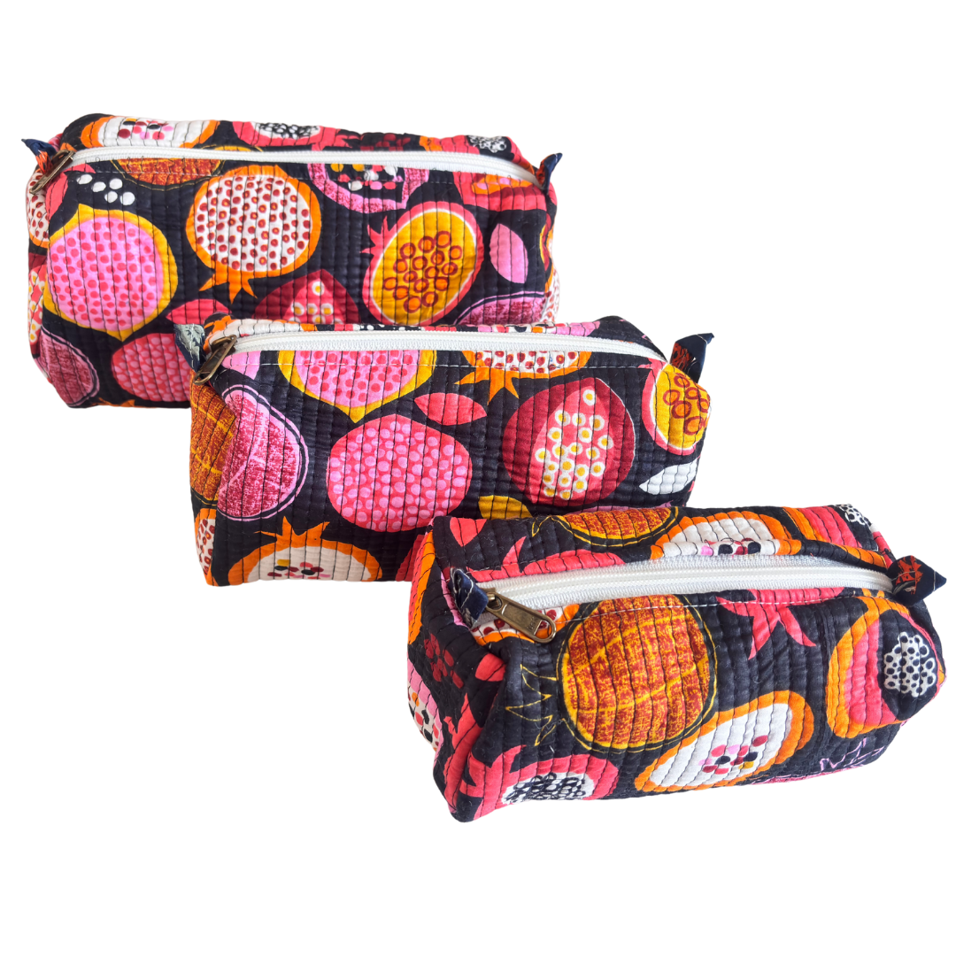 The Alfred Edition Travel Accessory:- Premium Handcrafted Waterproof Quilted Cotton Beauty/Travel Organizer Bag for Men & Women