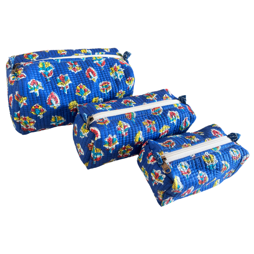 The Alfred Edition Travel Accessory:- Premium Handcrafted Waterproof Quilted Cotton Beauty/Travel Organizer Bag for Men & Women