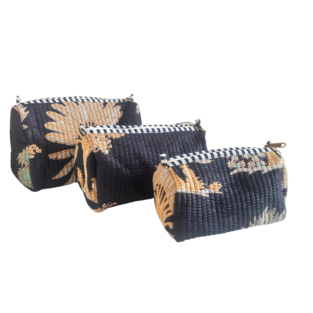 The Alfred Edition Travel Accessory:- Premium Waterproof Quilted Cotton Beauty/Travel Organizer Bag for Men & Women