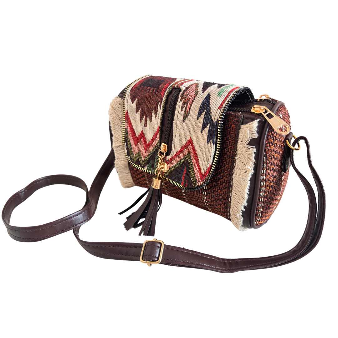 The Bohemian Coffee Brown Crossbody Sling Bag