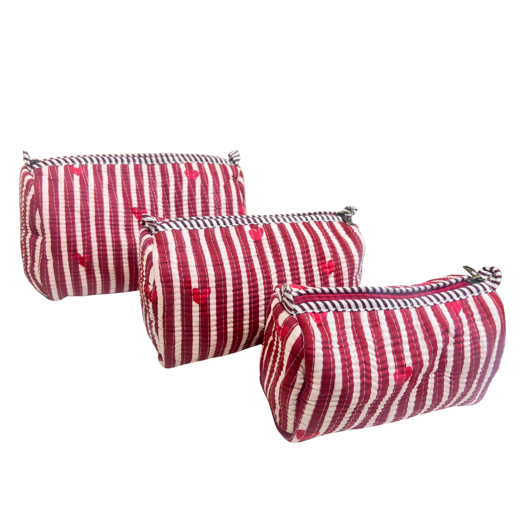 The Alfred Edition Travel Accessory:- Premium Handcrafted Waterproof Quilted Cotton Beauty/Travel Organizer Bag for Men & Women