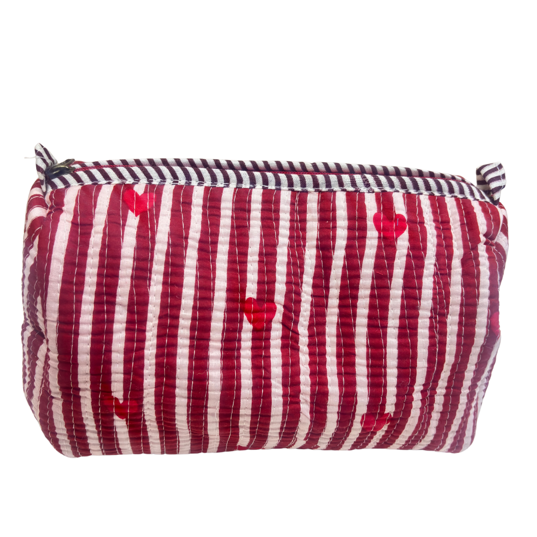 The Alfred Edition Travel Accessory:- Premium Handcrafted Waterproof Quilted Cotton Beauty/Travel Organizer Bag for Men & Women