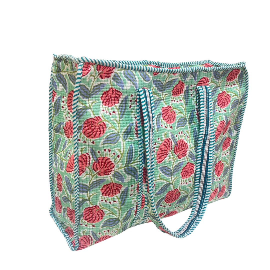 The Bazaar Bhoot Edition:- Premium Cotton Quilted Shopping Tote Bag