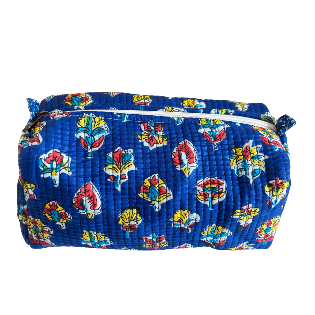 The Alfred Edition Travel Accessory:- Premium Handcrafted Waterproof Quilted Cotton Beauty/Travel Organizer Bag for Men & Women