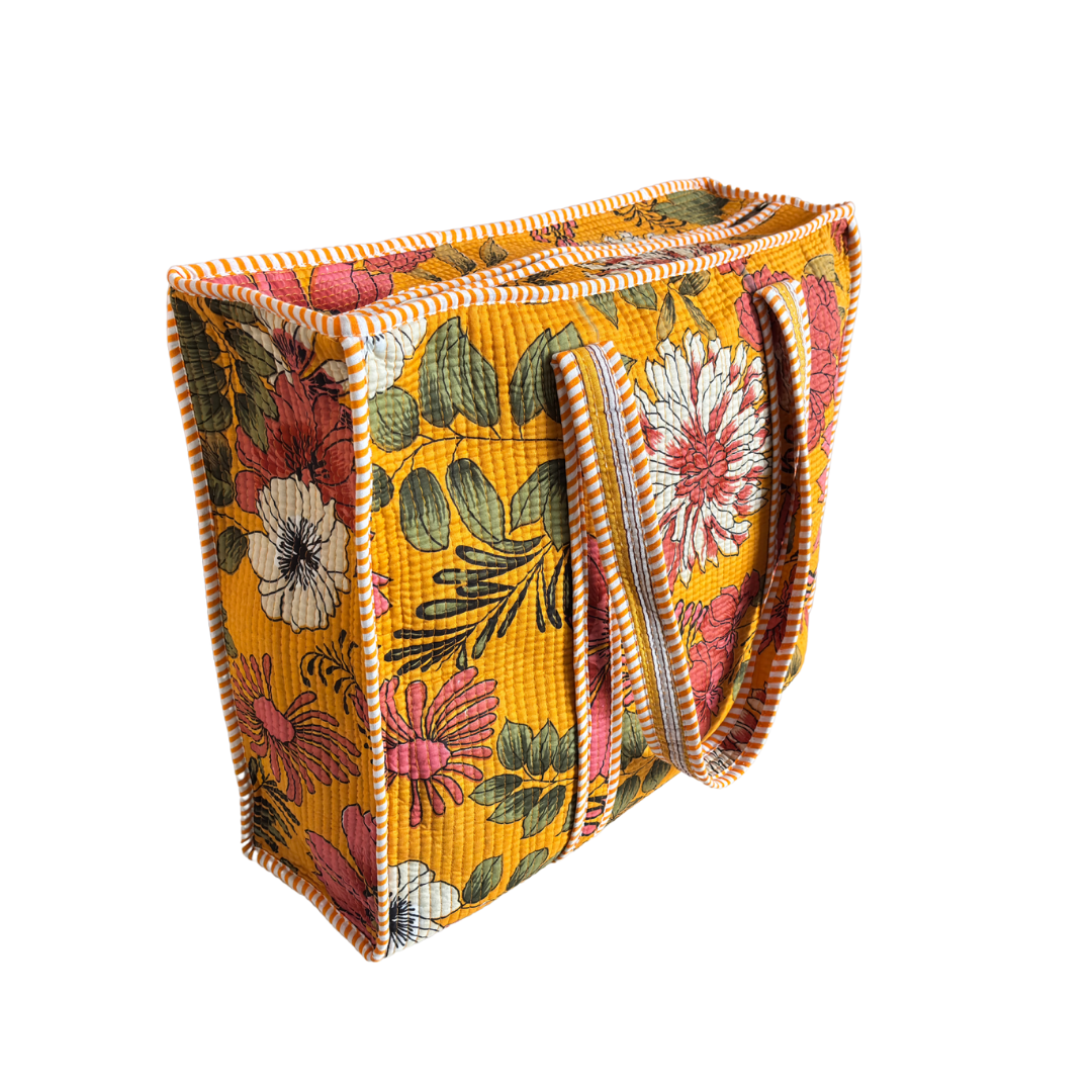 The Bazaar Bhoot Edition:- Premium Cotton Quilted Shopping Tote Bag