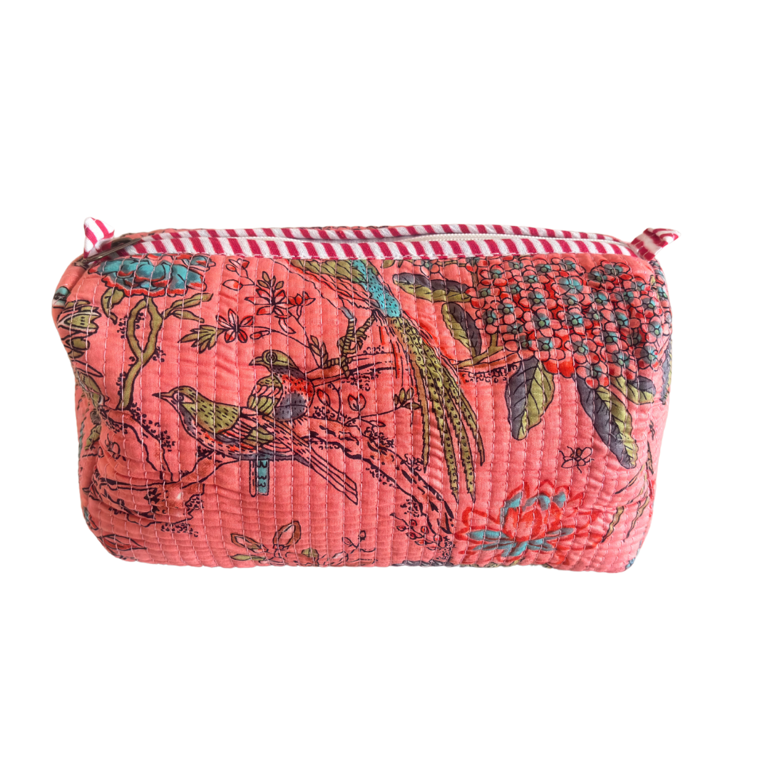 The Alfred Edition Travel Accessory:- Premium Handcrafted Waterproof Quilted Cotton Beauty/Travel Organizer Bag for Men & Women