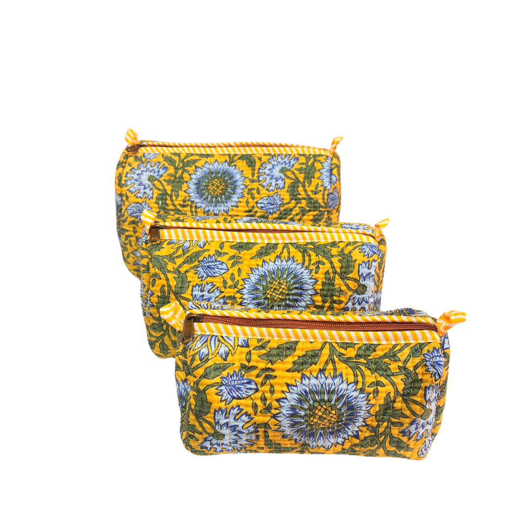 The Alfred Edition Travel Accessory:- Premium Handcrafted Waterproof Quilted Cotton Beauty/Travel Organizer Bag for Men & Women