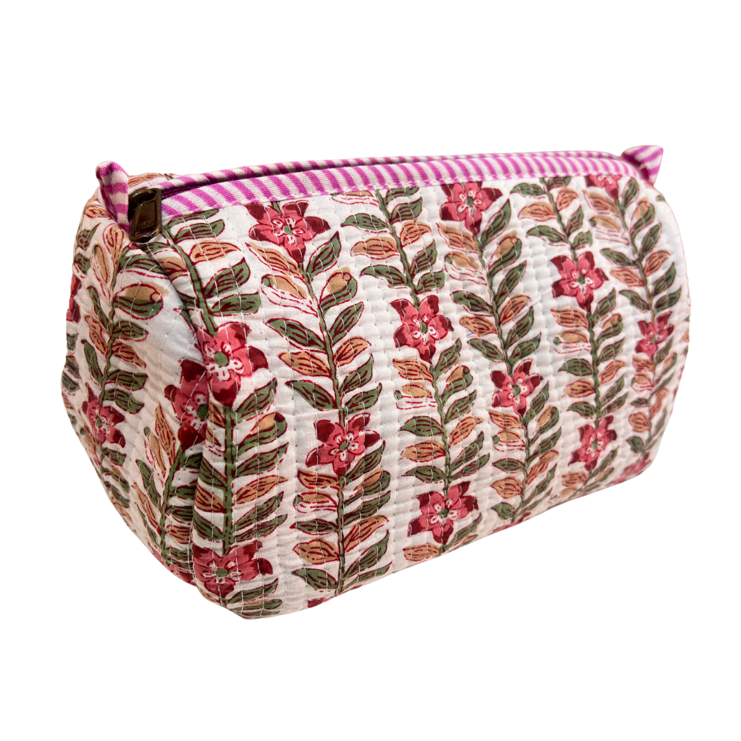 The Alfred Edition Travel Accessory:- Premium Handcrafted Waterproof Quilted Cotton Beauty/Travel Organizer Bag for Men & Women