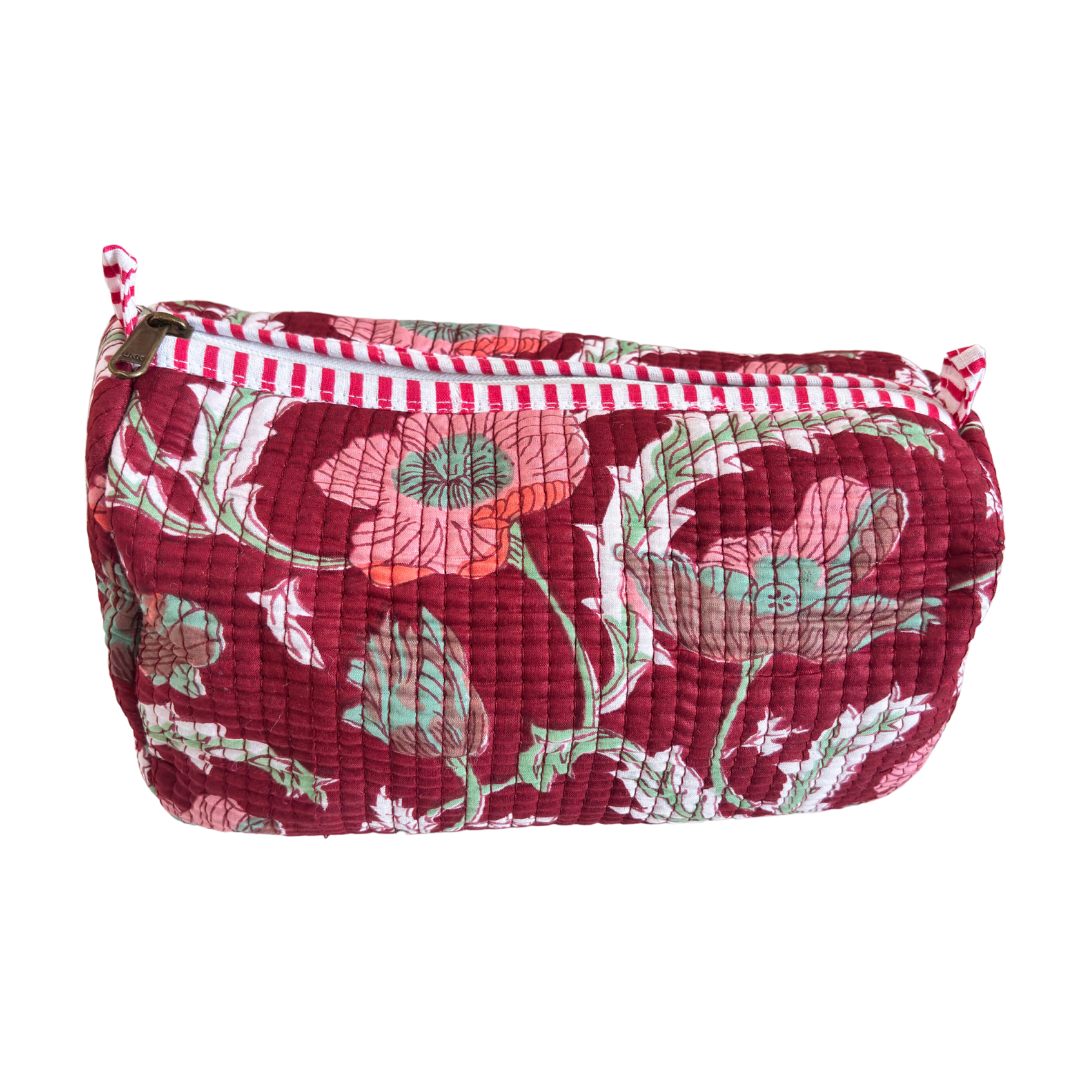 The Alfred Edition Travel Accessory:- Premium Handcrafted Waterproof Quilted Cotton Beauty/Travel Organizer Bag for Men & Women