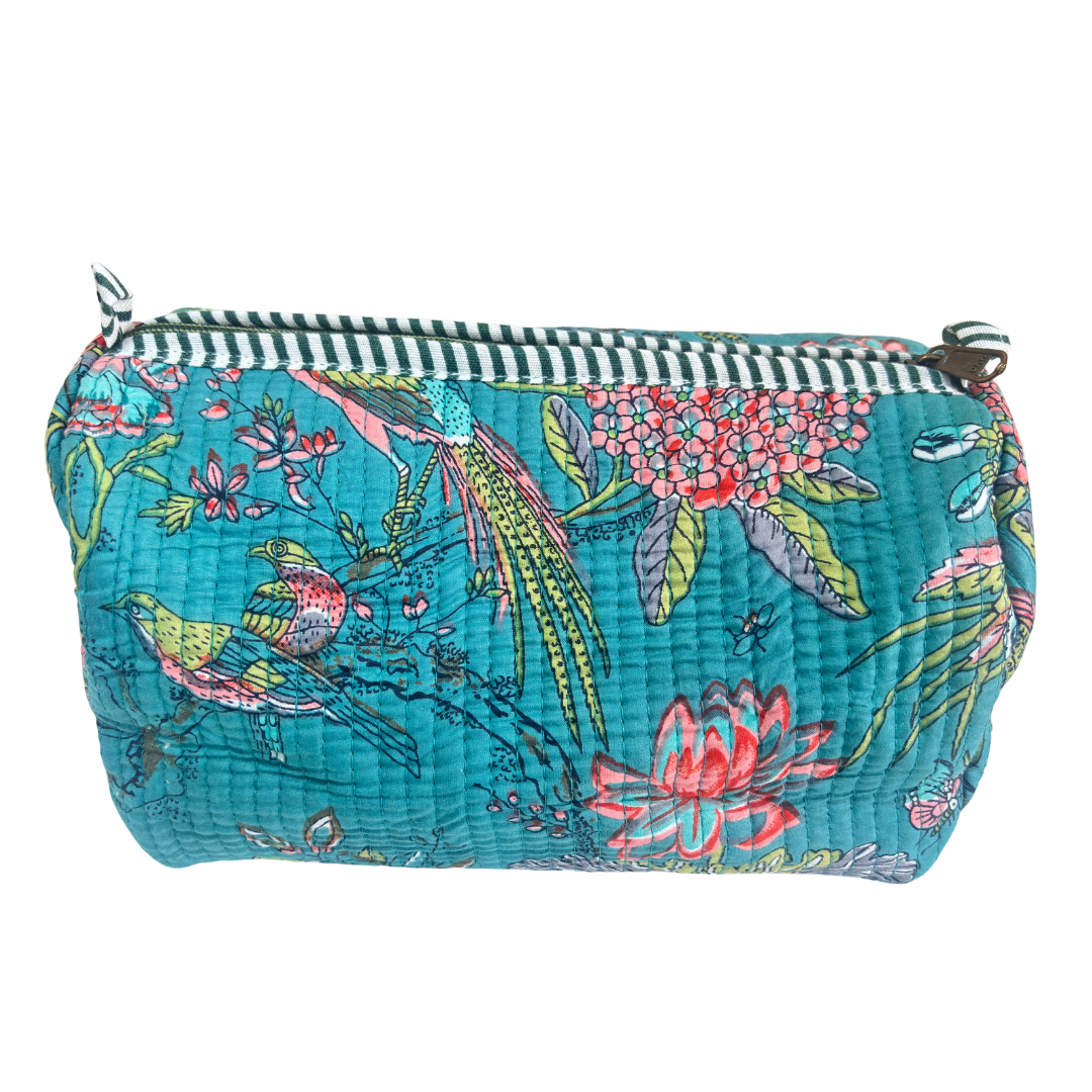 The Alfred Edition Travel Accessory:- Premium Handcrafted Waterproof Quilted Cotton Beauty/Travel Organizer Bag for Men & Women