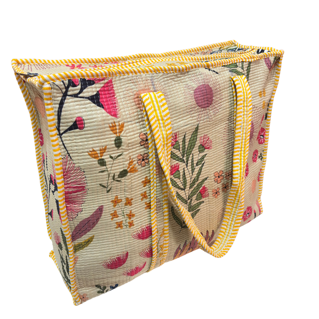 The Bazaar Bhoot Edition:- Premium Cotton Quilted Shopping Tote Bag