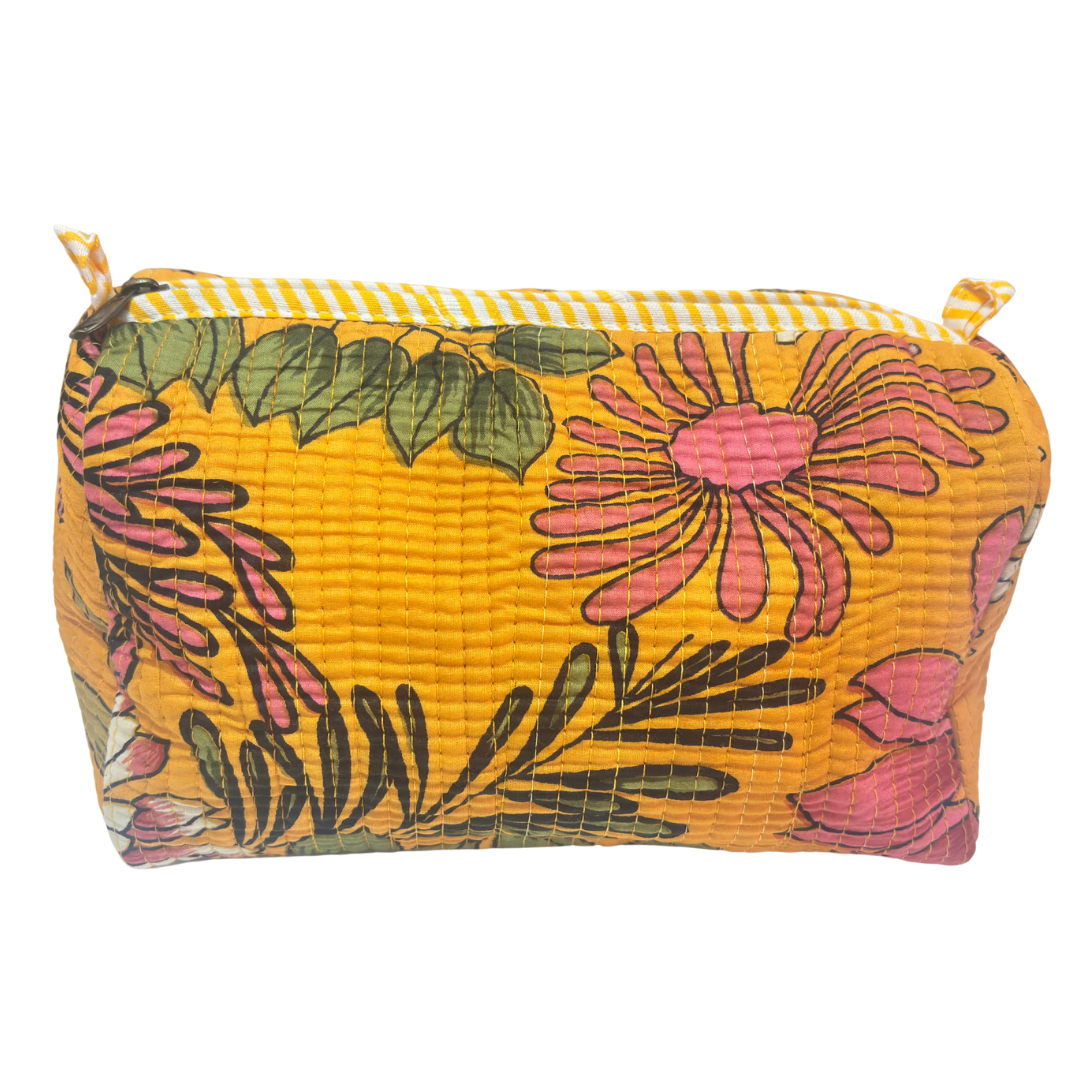 The Alfred Edition Travel Accessory:- Premium Handcrafted Waterproof Quilted Cotton Beauty/Travel Organizer Bag for Men & Women