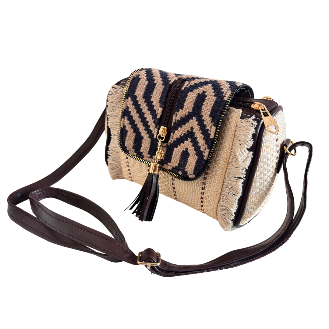 The Bohemian Pearl White Crossbody Sling Bag
