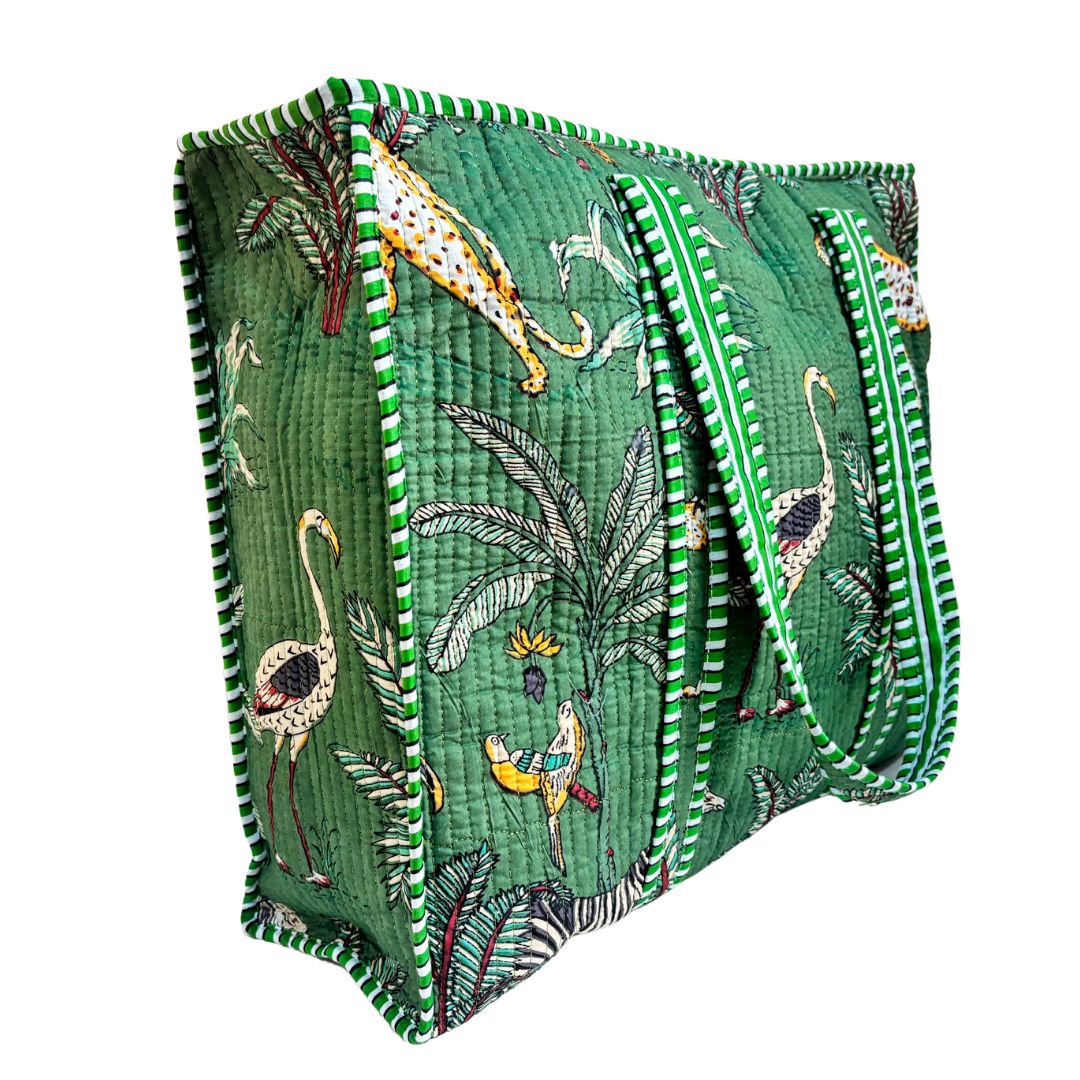 The Bazaar Bhoot Edition:- Premium Cotton Quilted Shopping Tote Bag